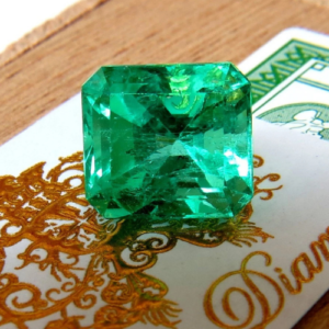10.16 Carat GIA Certified Colombian Emerald – Square Cut Vivid Green